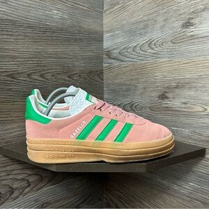 adidas gazelle silver green womens Adidas Womens Gazelle Stack Shoes  Extra Butter